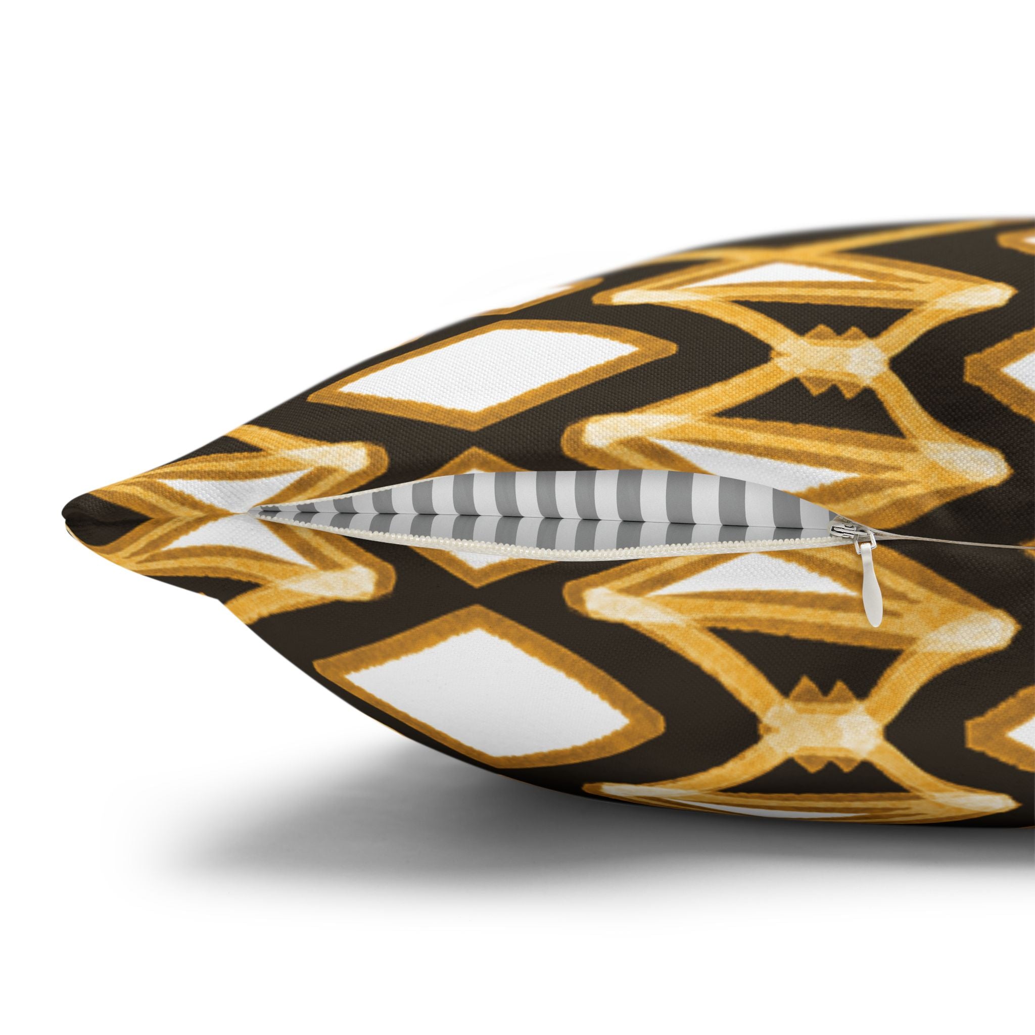 Yellow & Brown Geometric Pillowcase, Decorative throw pillow cover, Cozy home decor, Vibrant accent pillow, Modern home gift