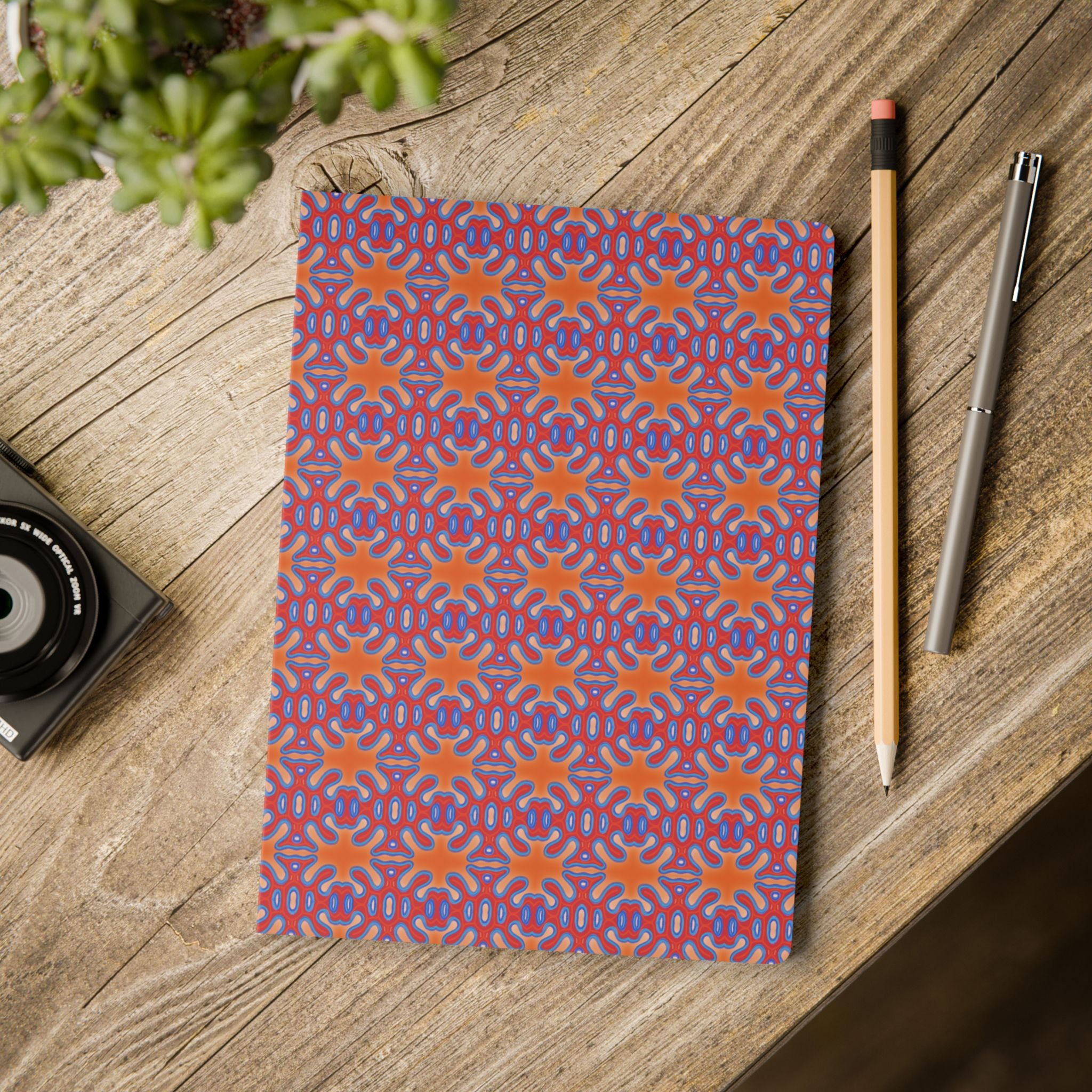 Orange Organic Pattern Softcover Journal