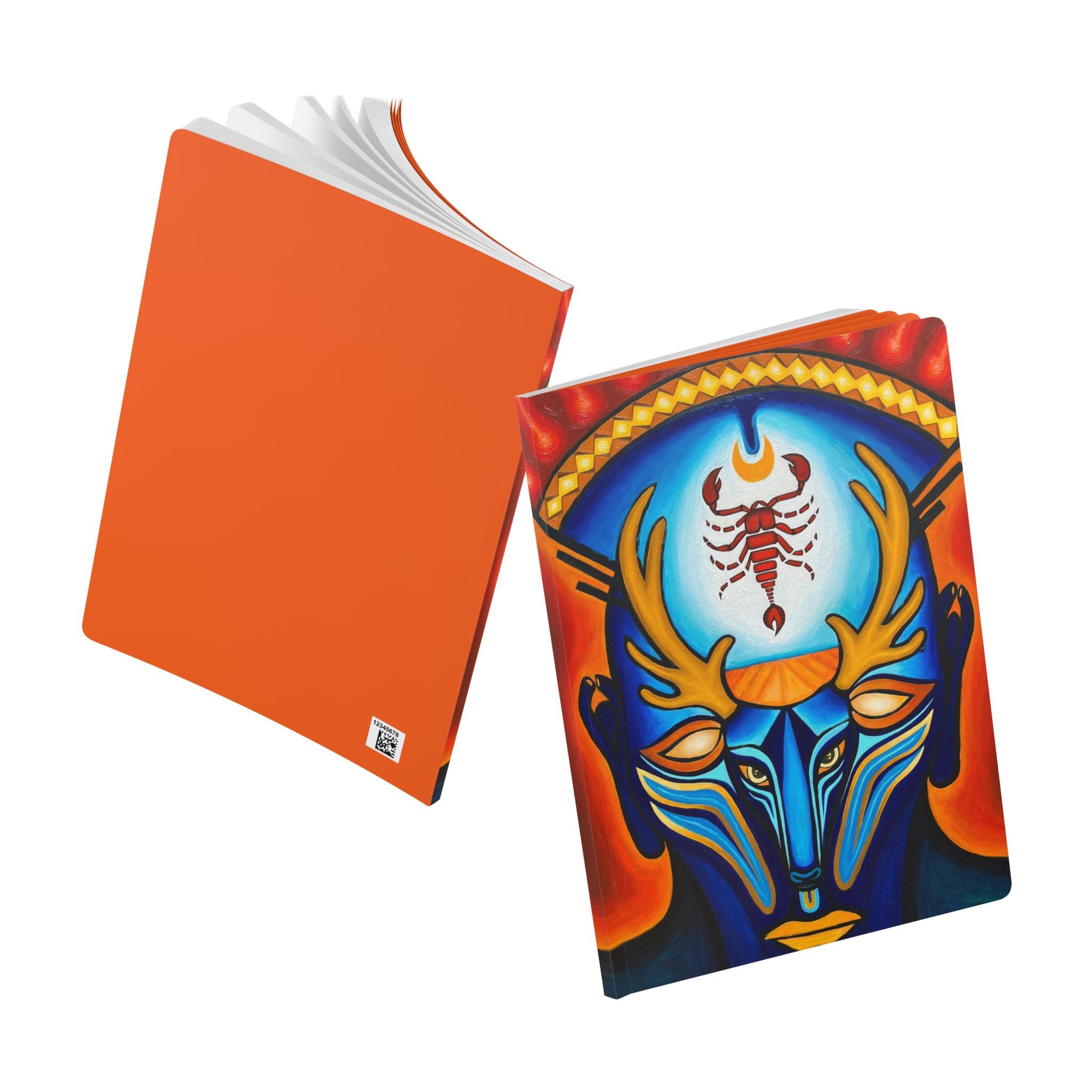 Scorpion Deer Art Journal - Colorful Softcover Notebook, Inspirational Writing, Gifts for Artists, Creative Journal, Unique Stationery