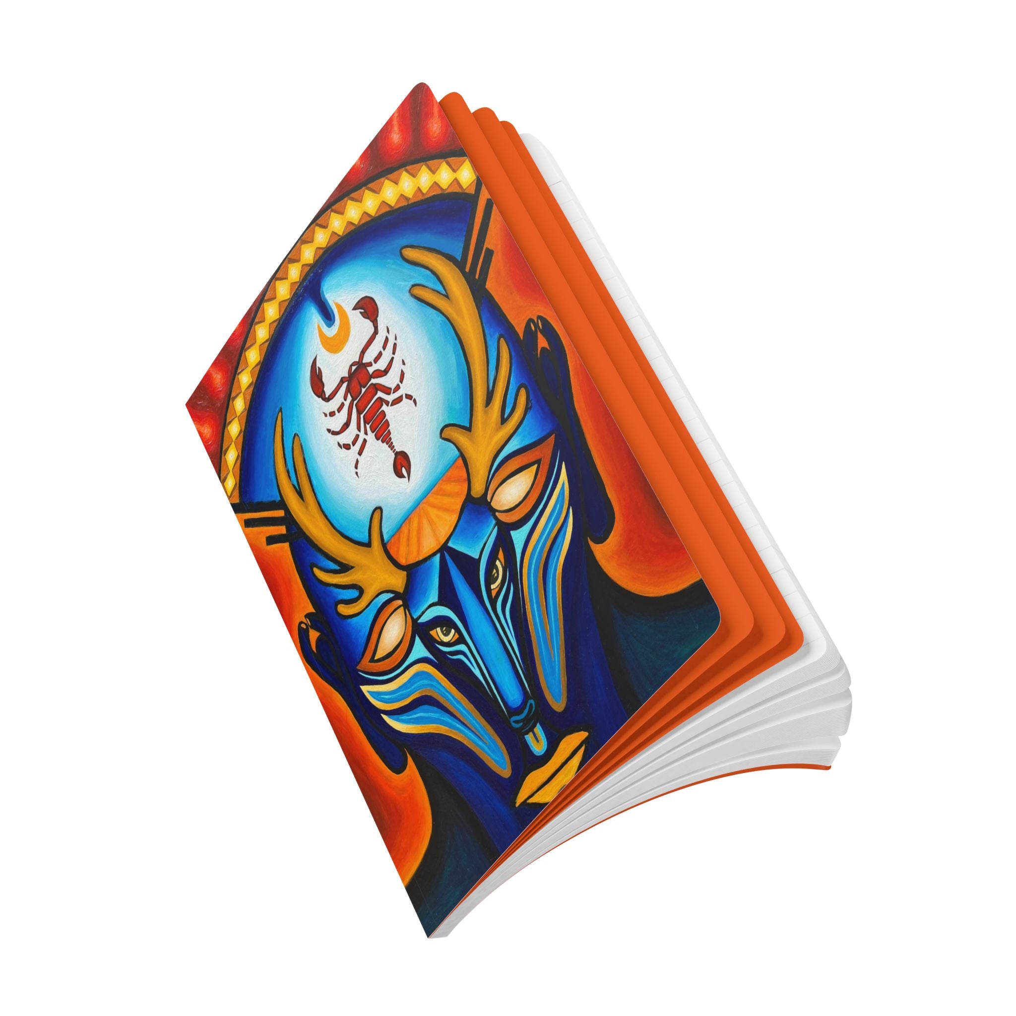 Scorpion Deer Art Journal - Colorful Softcover Notebook, Inspirational Writing, Gifts for Artists, Creative Journal, Unique Stationery