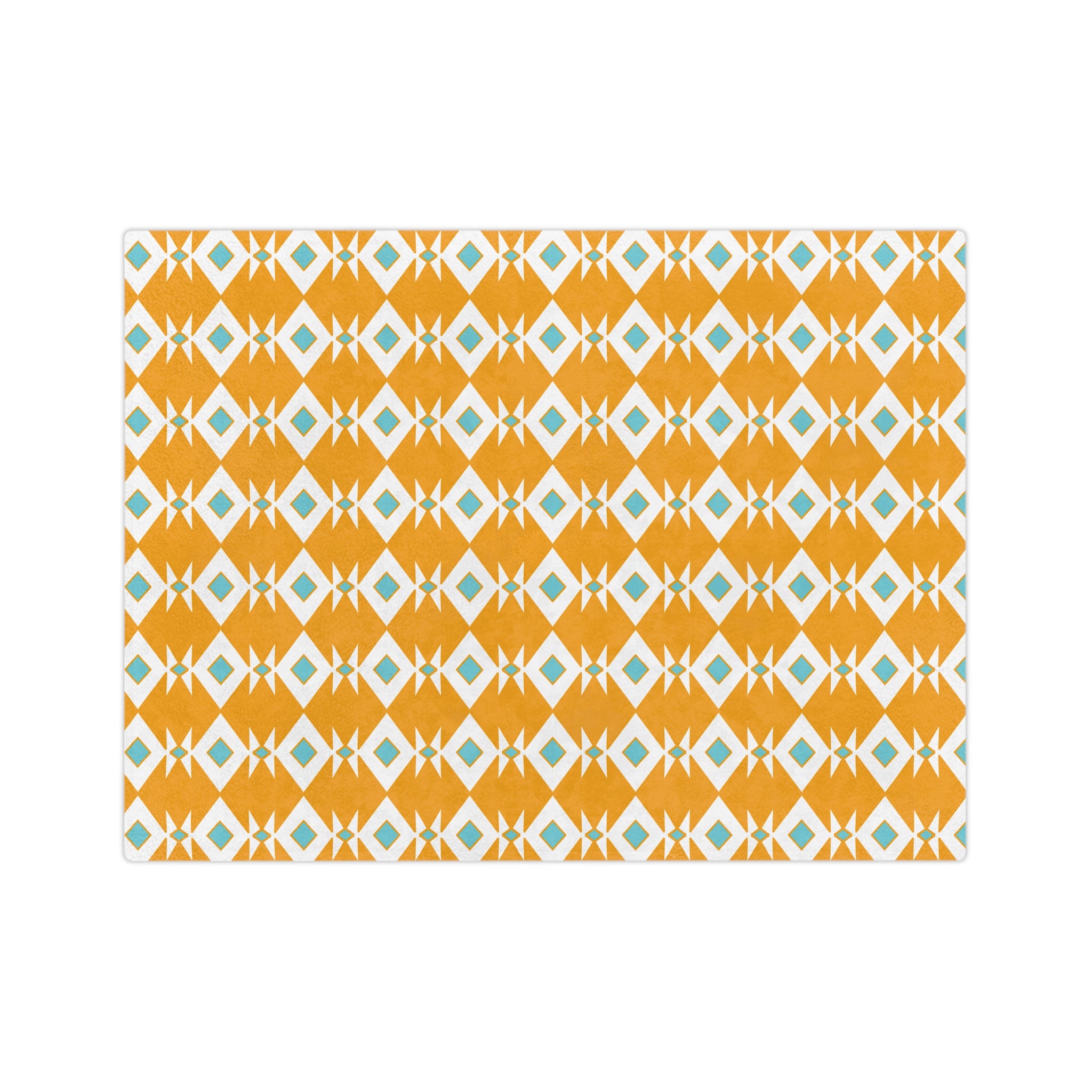 Yellow & Blue Cozy Velveteen Microfiber Blanket | Warm Throw Blanket, Decorative Bedding, Couch Cover, Gift for Home, Snug & Stylish