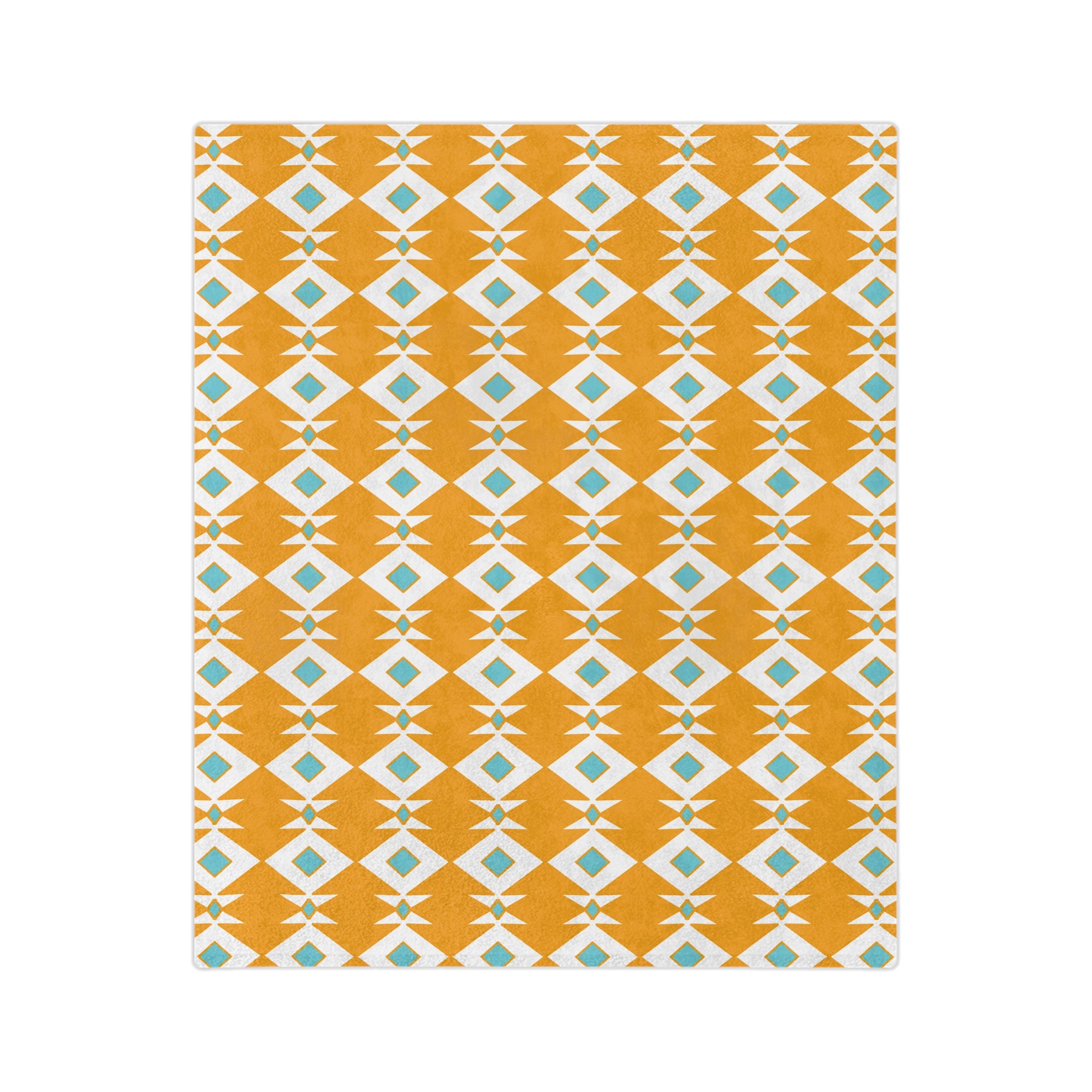 Yellow & Blue Cozy Velveteen Microfiber Blanket | Warm Throw Blanket, Decorative Bedding, Couch Cover, Gift for Home, Snug & Stylish