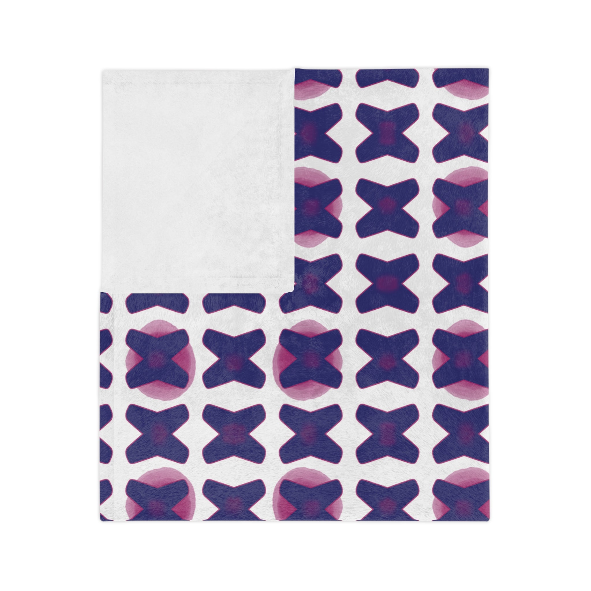 Cozy Blue & Pink Decorative Blanket, Soft Throw Blanket, Home Decor, Gift Idea, Bedroom Accessory, Stylish Blanket, Sofa Cover