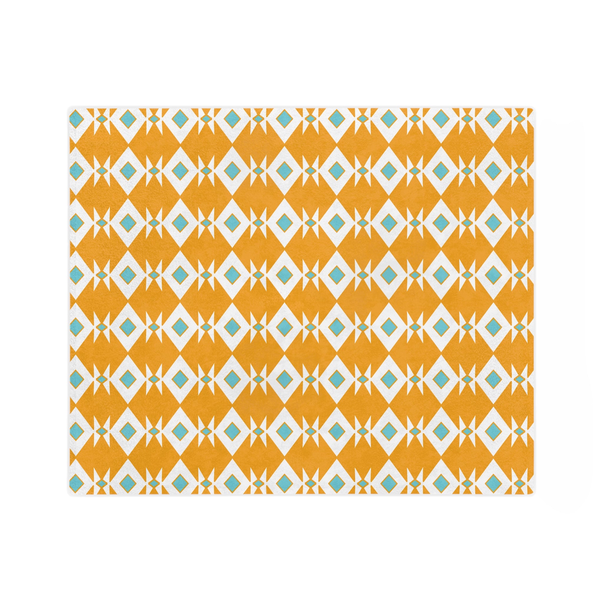 Yellow & Blue Cozy Velveteen Microfiber Blanket | Warm Throw Blanket, Decorative Bedding, Couch Cover, Gift for Home, Snug & Stylish