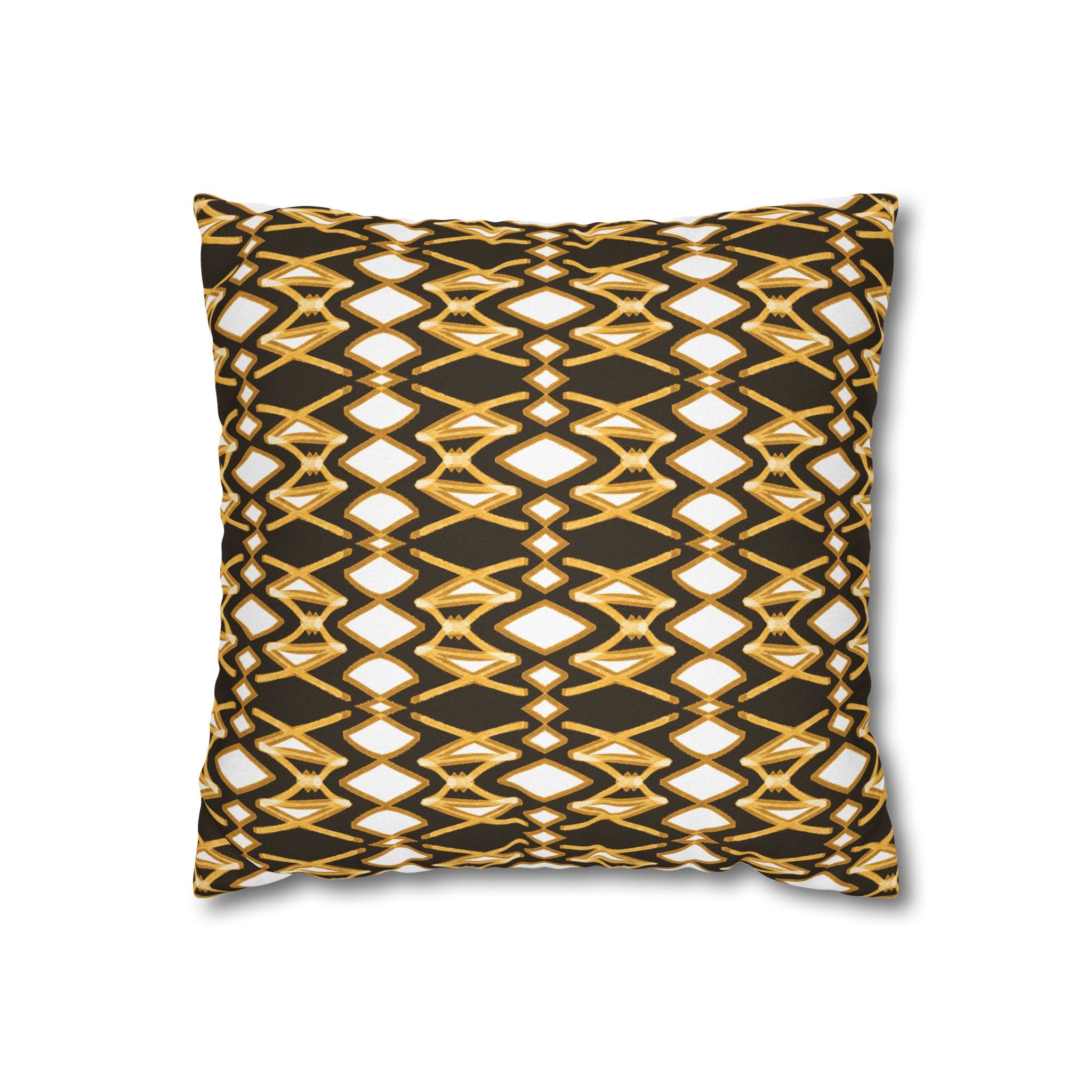 Yellow & Brown Geometric Pillowcase, Decorative throw pillow cover, Cozy home decor, Vibrant accent pillow, Modern home gift