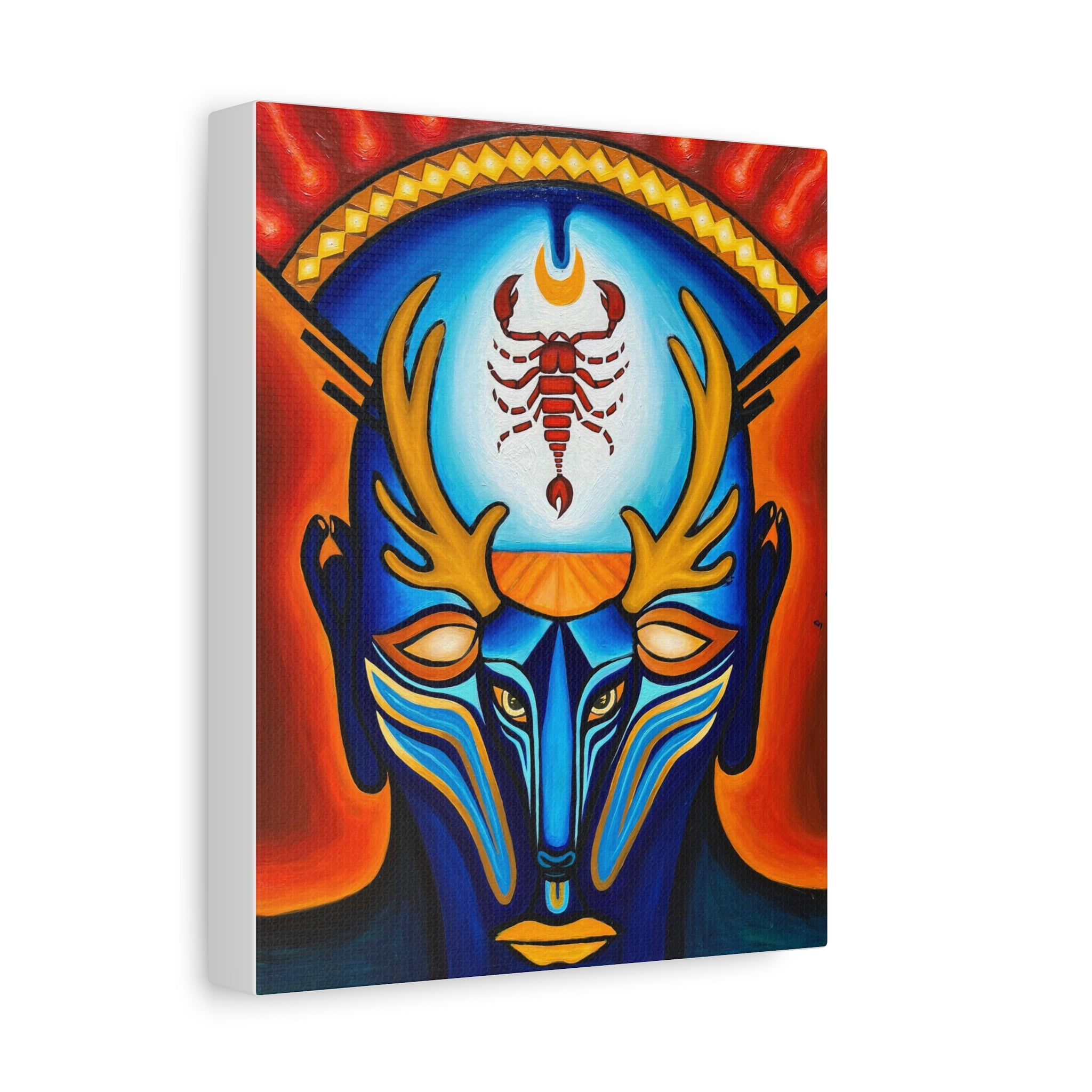 Deer & Scorpion Matte Canvas, Stretched, 1.25"