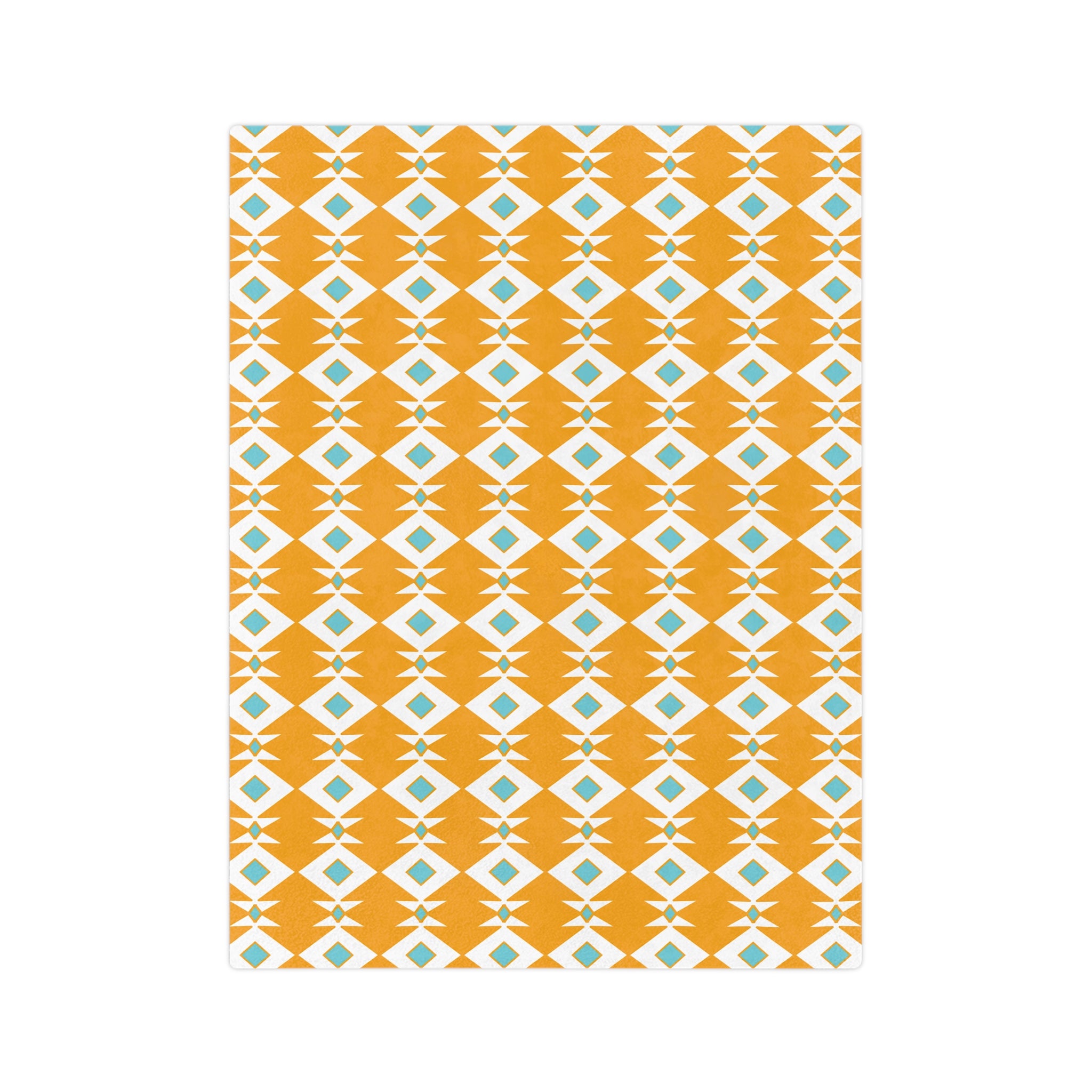 Yellow & Blue Cozy Velveteen Microfiber Blanket | Warm Throw Blanket, Decorative Bedding, Couch Cover, Gift for Home, Snug & Stylish