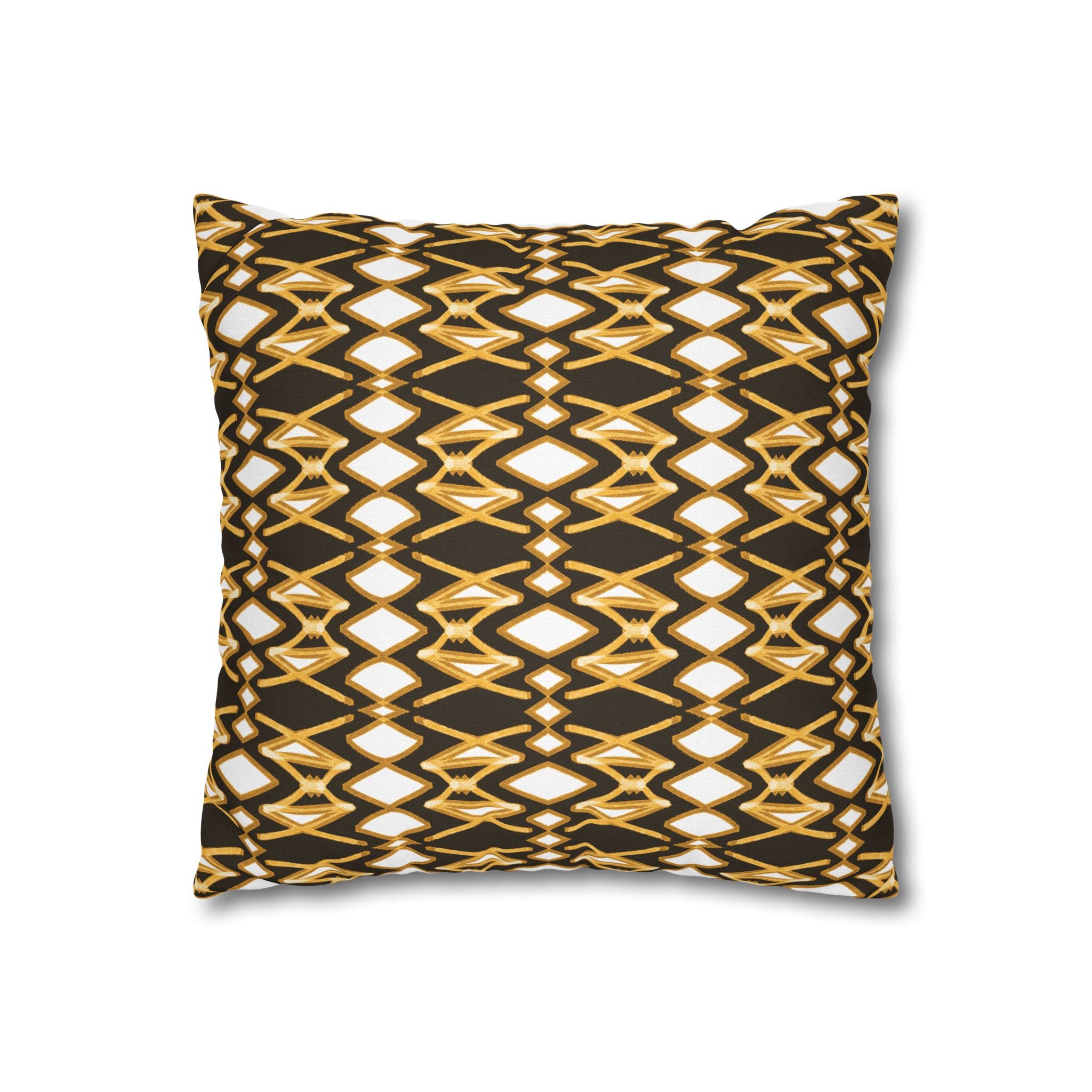 Yellow & Brown Geometric Pillowcase, Decorative throw pillow cover, Cozy home decor, Vibrant accent pillow, Modern home gift