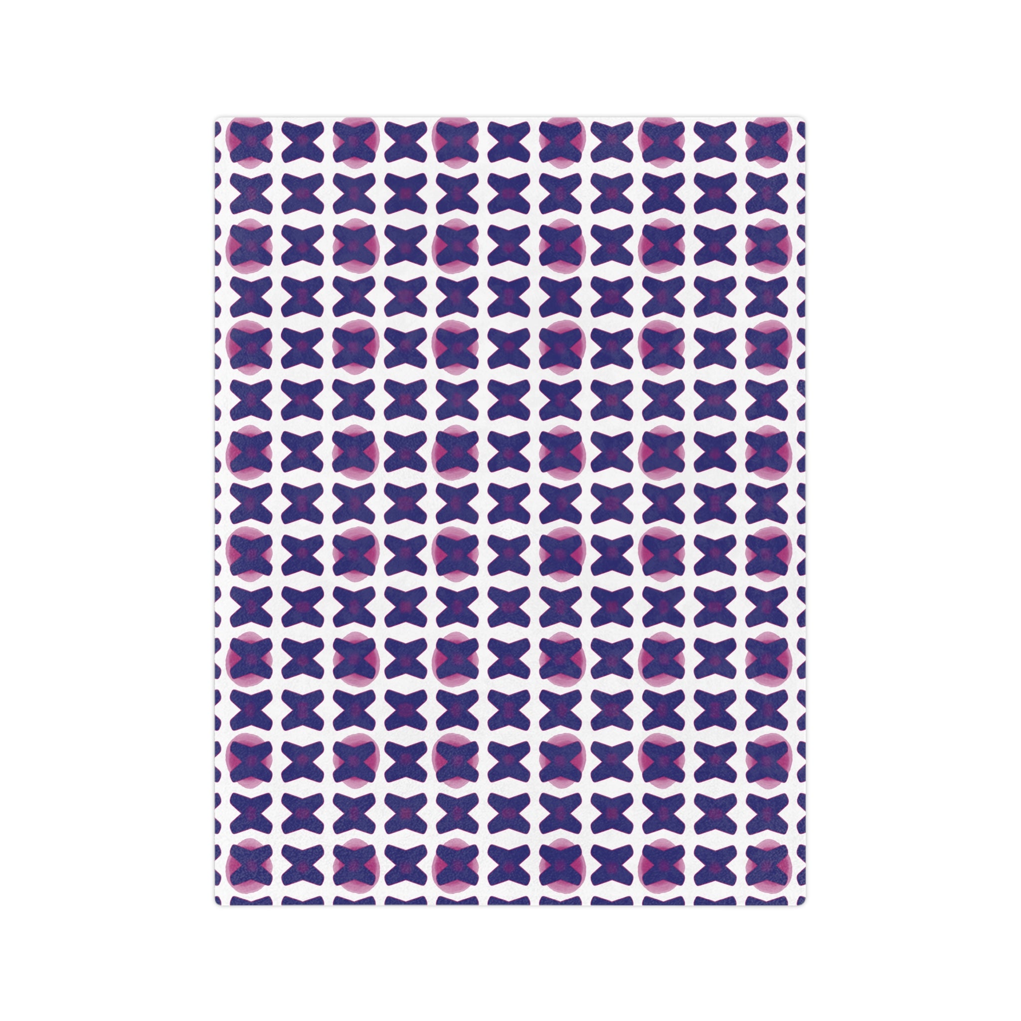 Cozy Blue & Pink Decorative Blanket, Soft Throw Blanket, Home Decor, Gift Idea, Bedroom Accessory, Stylish Blanket, Sofa Cover