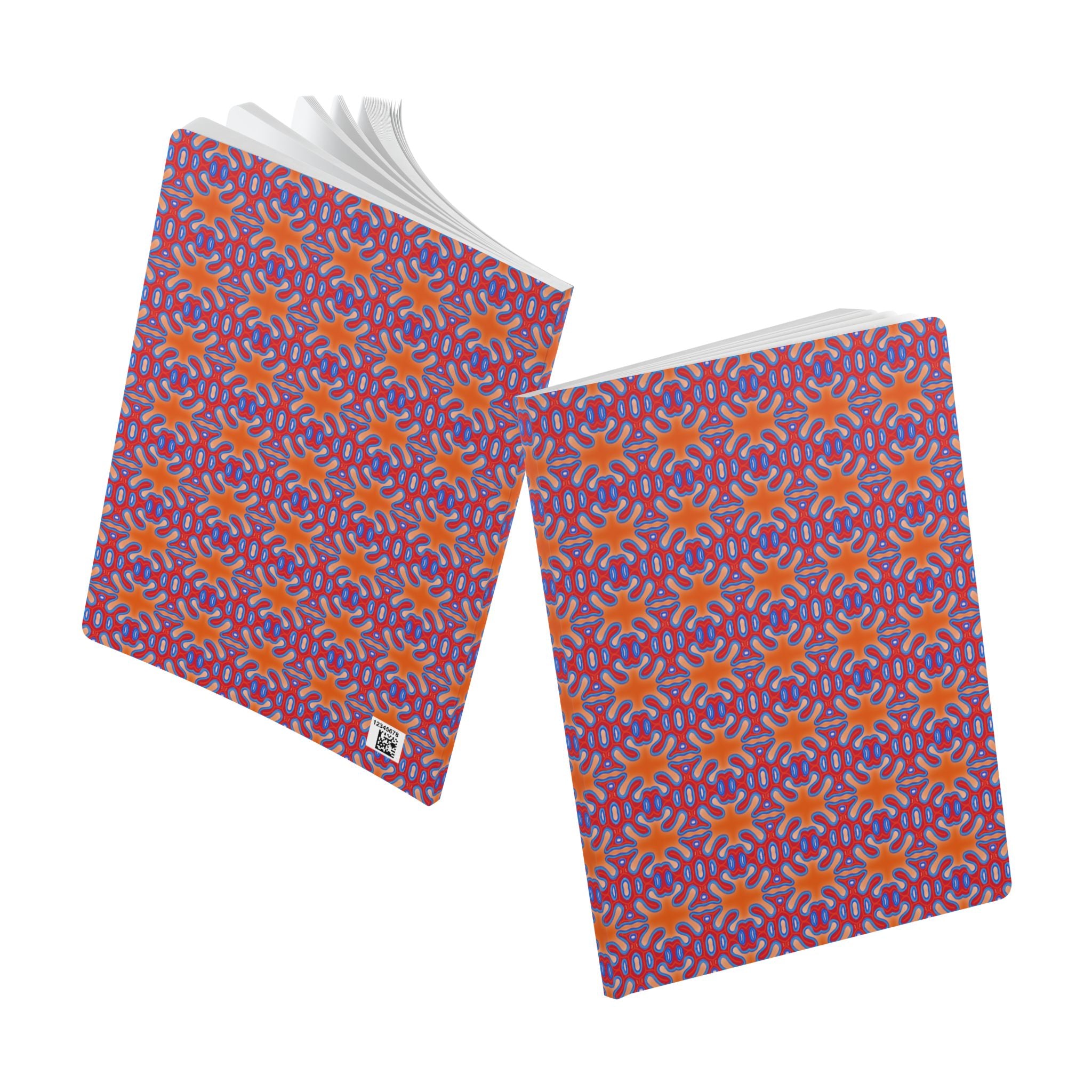 Orange Organic Pattern Softcover Journal