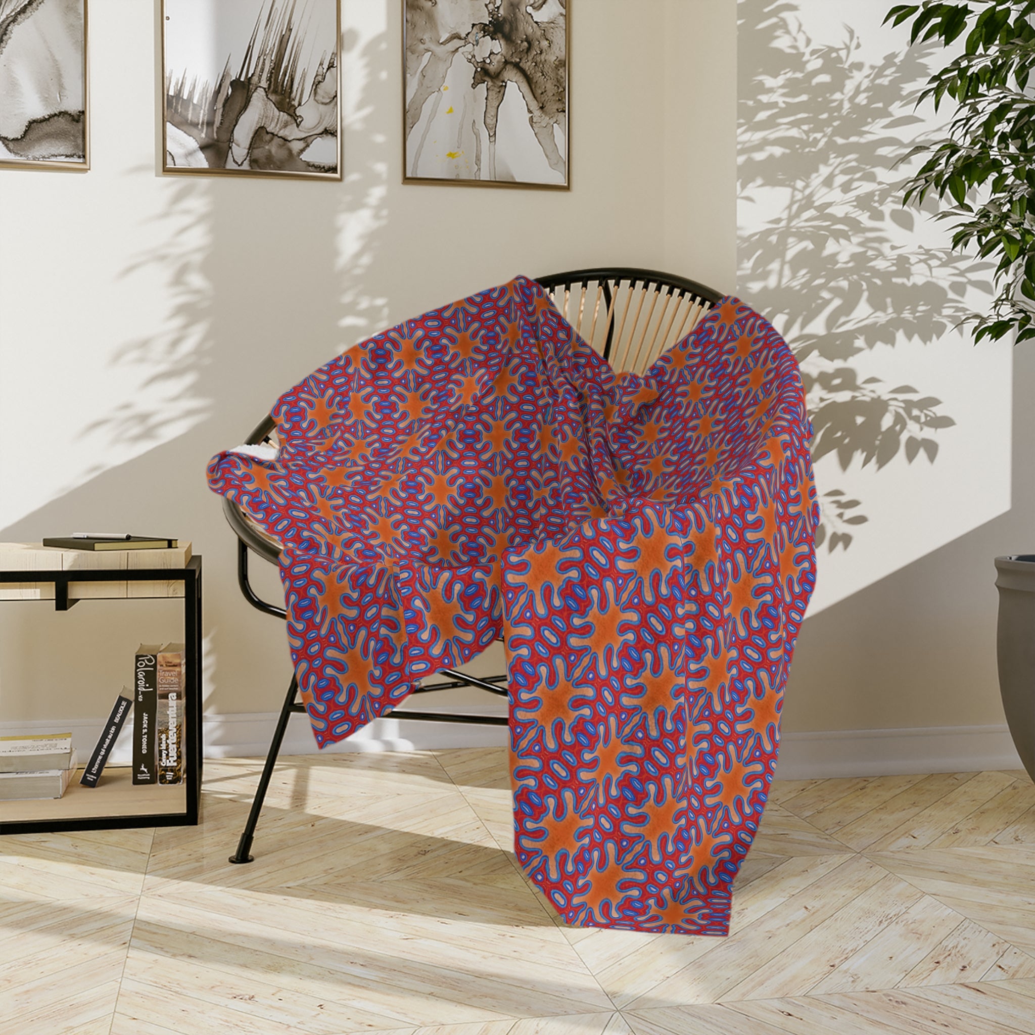 Orange Cozy Velveteen Microfiber Blanket | Warm Throw Blanket, Decorative Bedding, Couch Cover, Gift for Home, Snug & Stylish