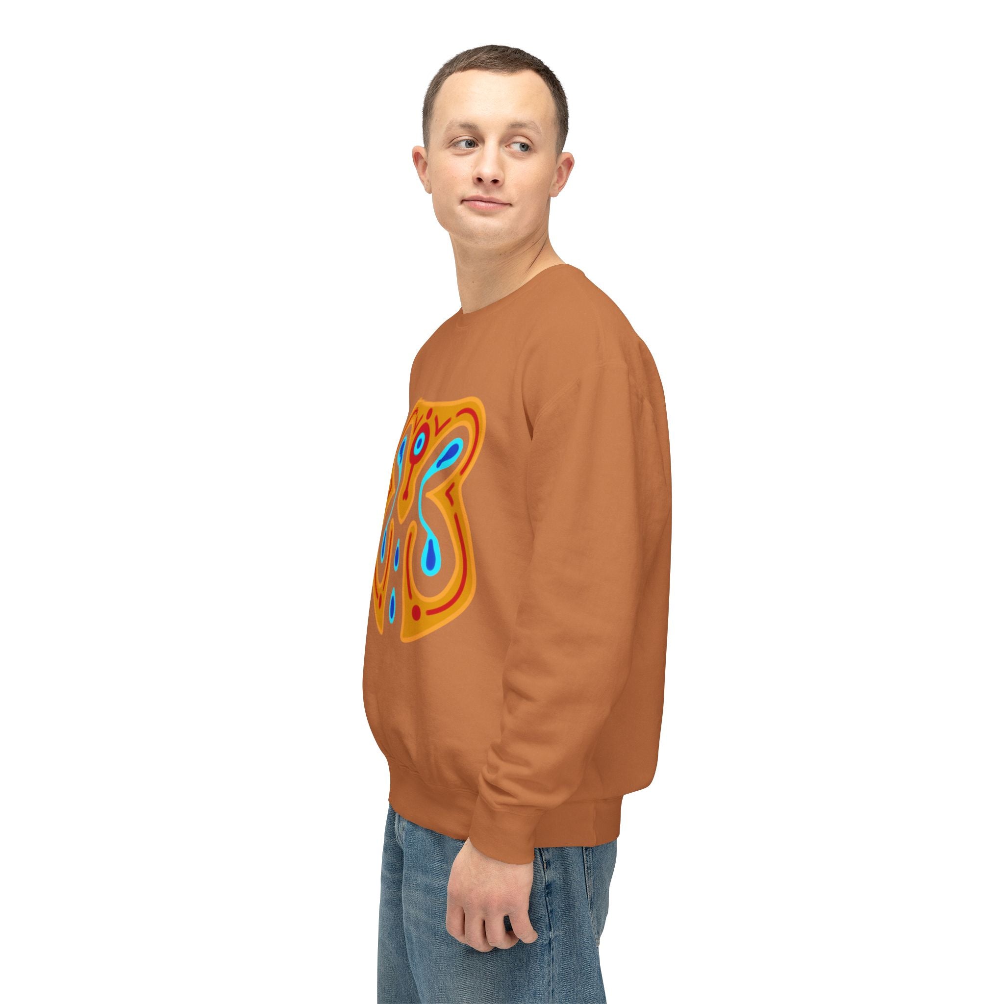 Vibrant Orchid Art Crewneck Sweatshirt | Unisex Comfortable Fashion | Gift for Nature Lovers, Casual Wear, Spring Style, Cozy Layer