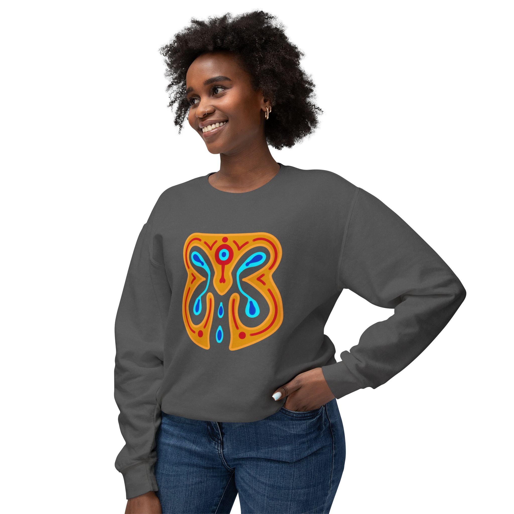 Vibrant Orchid Art Crewneck Sweatshirt | Unisex Comfortable Fashion | Gift for Nature Lovers, Casual Wear, Spring Style, Cozy Layer