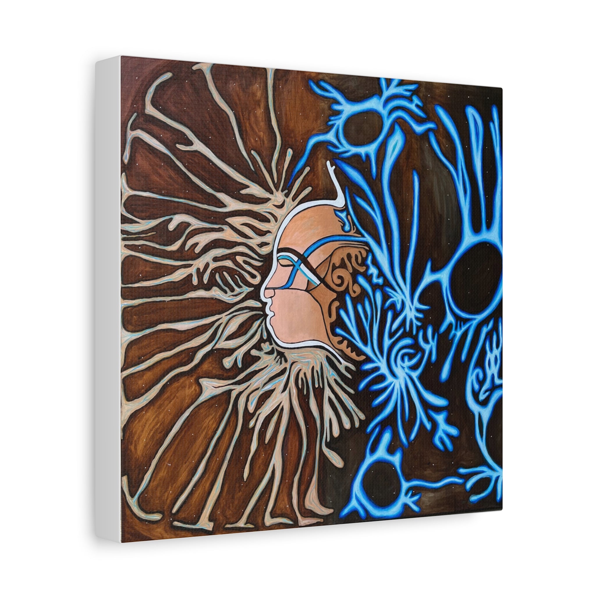 Mycelium Stretched Canvas Art Print, Bohemian Home Decor, Wall Art for Living Room, Unique Gift for Art Lovers, Colorful Abstract Decor, [...]