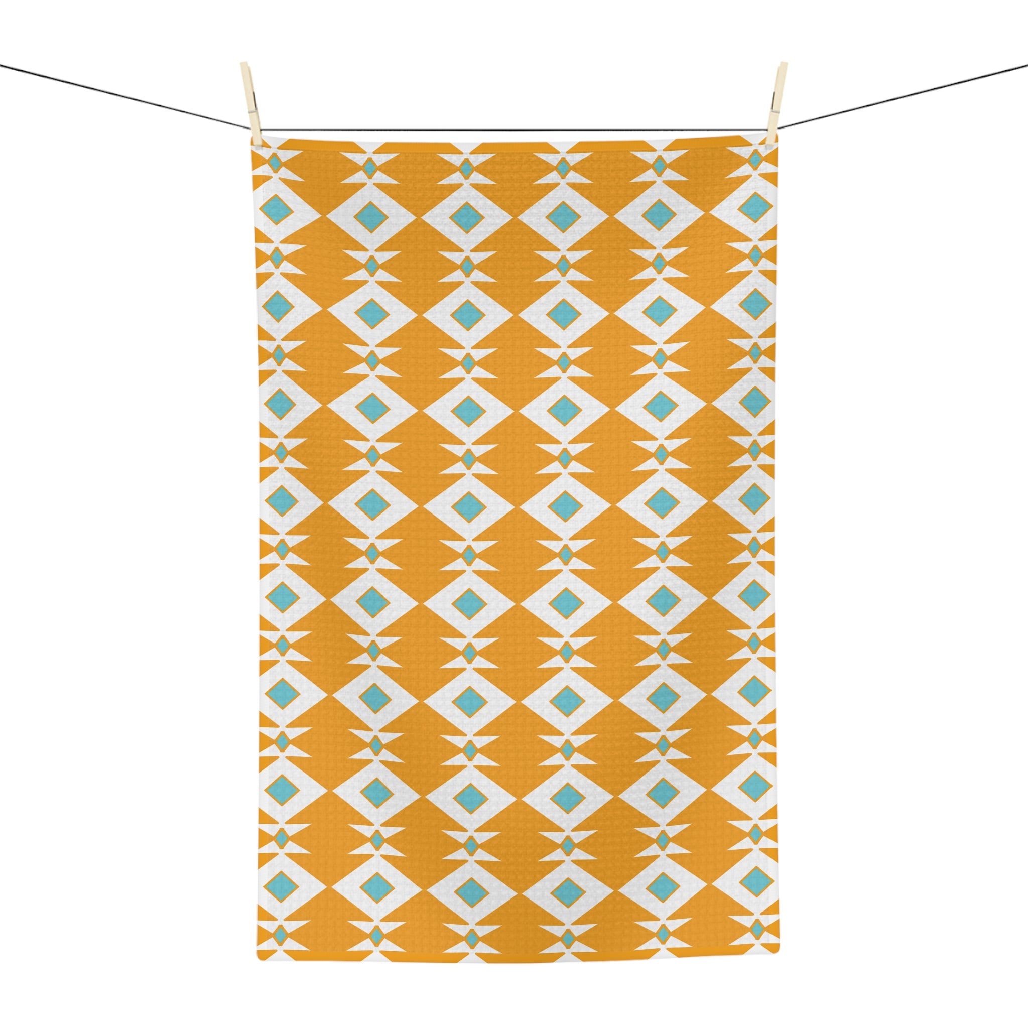 Bright Geometric Microfiber Tea Towel, Kitchen Decor, Gift for Her, Colorful Home Accessory, Hostess Gift, Unique Kitchen Towel