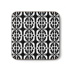 Black & White Stylish Hardboard Coaster, Modern Design Home Decor, Unique Drink Coasters, Black and White Pattern, Perfect Gift Idea