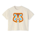 Bohemian Butterfly Women's Boxy Tee, Casual Summer Top, Gift for Her, Trendy Graphic T-Shirt, Spiritual Wear, Festival Outfit