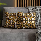 Yellow & Brown Geometric Pillowcase, Decorative throw pillow cover, Cozy home decor, Vibrant accent pillow, Modern home gift