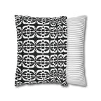 Black & White Geometric Pillowcase, Decorative throw pillow cover, Cozy home decor, Vibrant accent pillow, Modern home gift