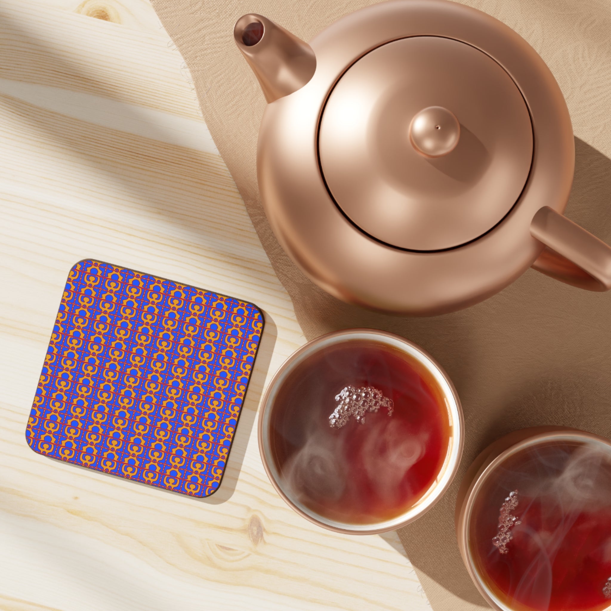 Geometric Pattern Coaster Set - Retro Drink Coasters for Home Decor, Housewarming Gift, Bar Accessories, Unique Tableware, Colorful [...]