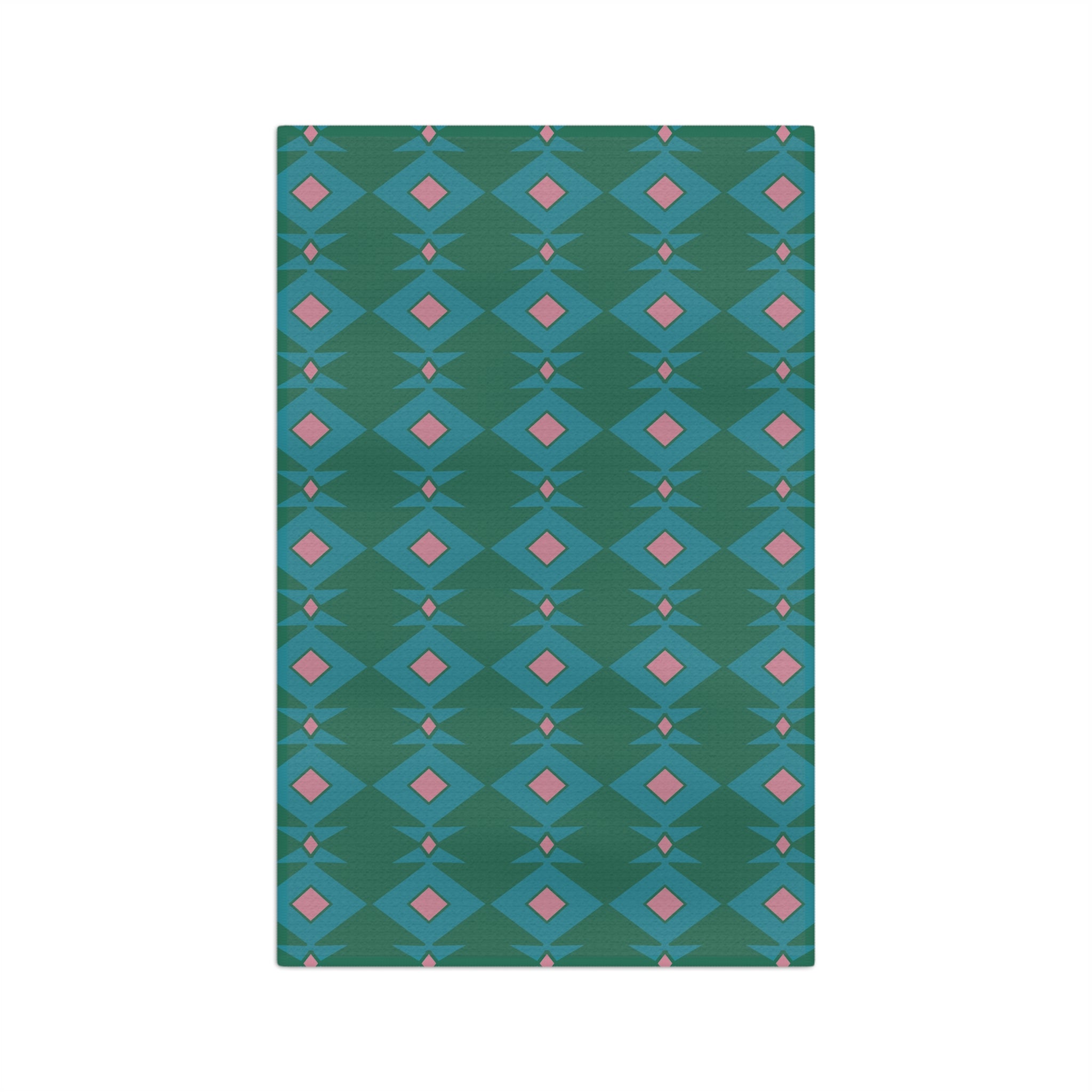 Green & Pink Stylish Microfiber Tea Towel for Home Decor, Kitchen Gift, Unique Housewarming Present, Modern Design, Eco-Friendly Kitchen Accessory