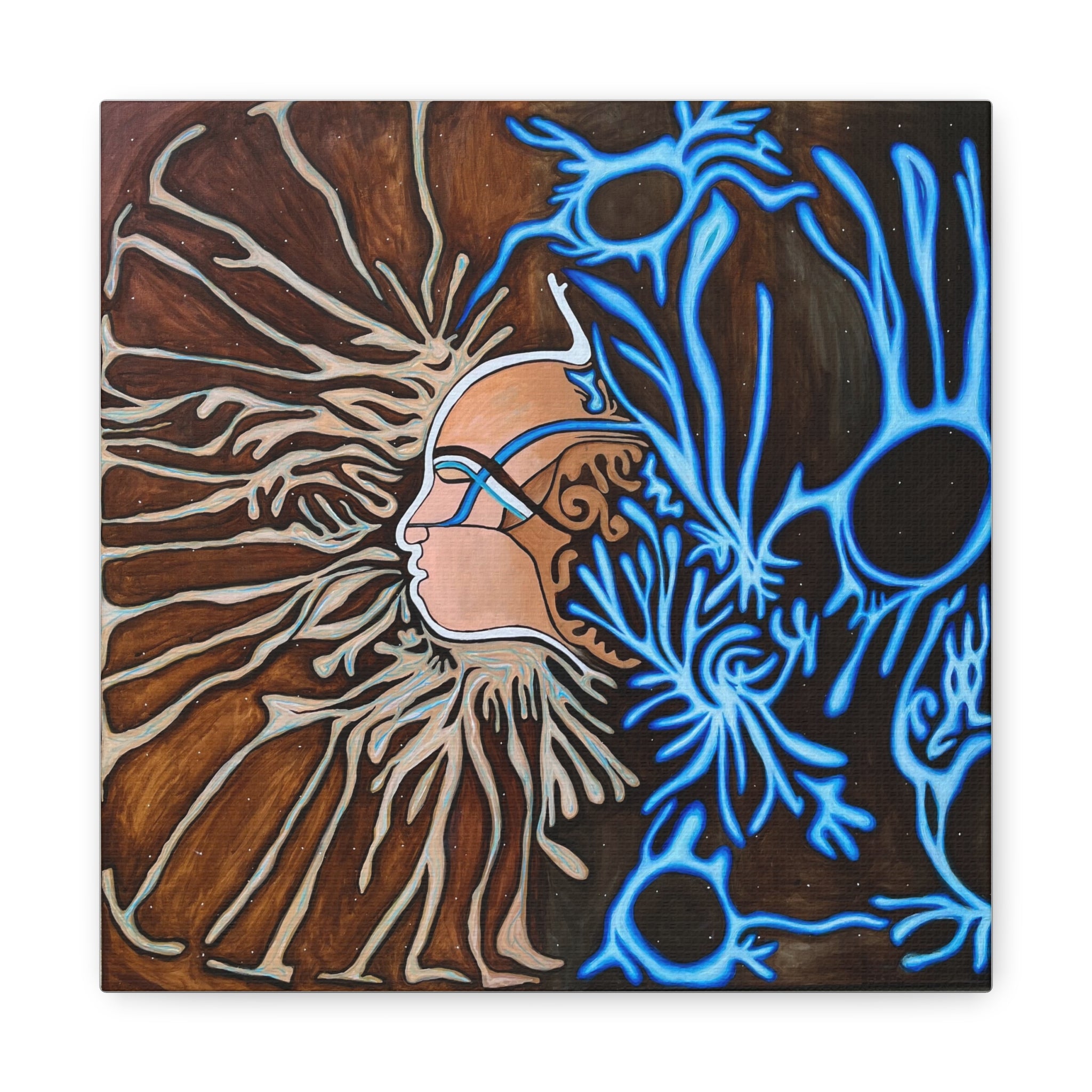 Mycelium Stretched Canvas Art Print, Bohemian Home Decor, Wall Art for Living Room, Unique Gift for Art Lovers, Colorful Abstract Decor, [...]