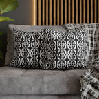 Black & White Geometric Pillowcase, Decorative throw pillow cover, Cozy home decor, Vibrant accent pillow, Modern home gift
