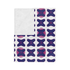 Cozy Blue & Pink Decorative Blanket, Soft Throw Blanket, Home Decor, Gift Idea, Bedroom Accessory, Stylish Blanket, Sofa Cover