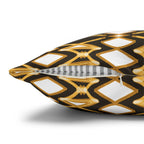 Yellow & Brown Geometric Pillowcase, Decorative throw pillow cover, Cozy home decor, Vibrant accent pillow, Modern home gift