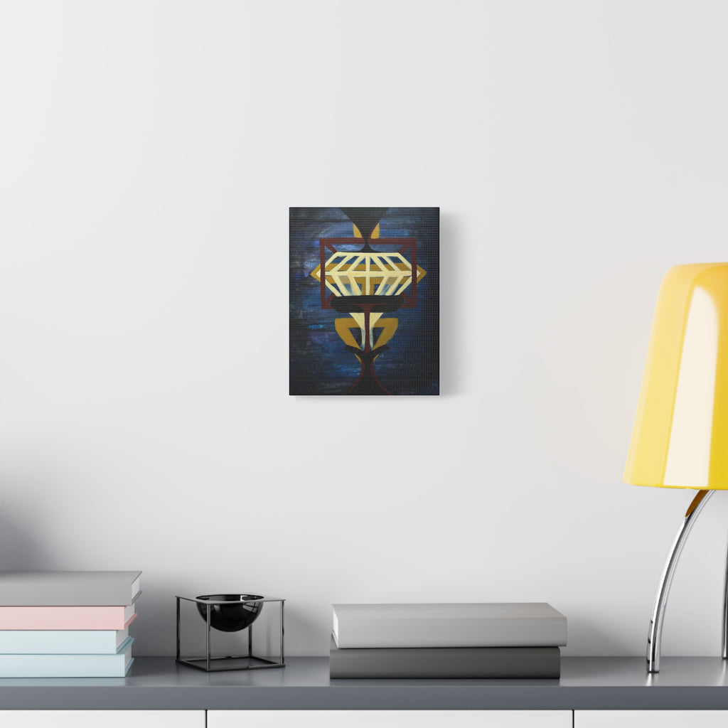 Diamond Matte Canvas Wall Art Print, Abstract Geometric Decor, Modern Home Decoration, Unique Artwork for Living Room, Gift Idea for Art Lovers