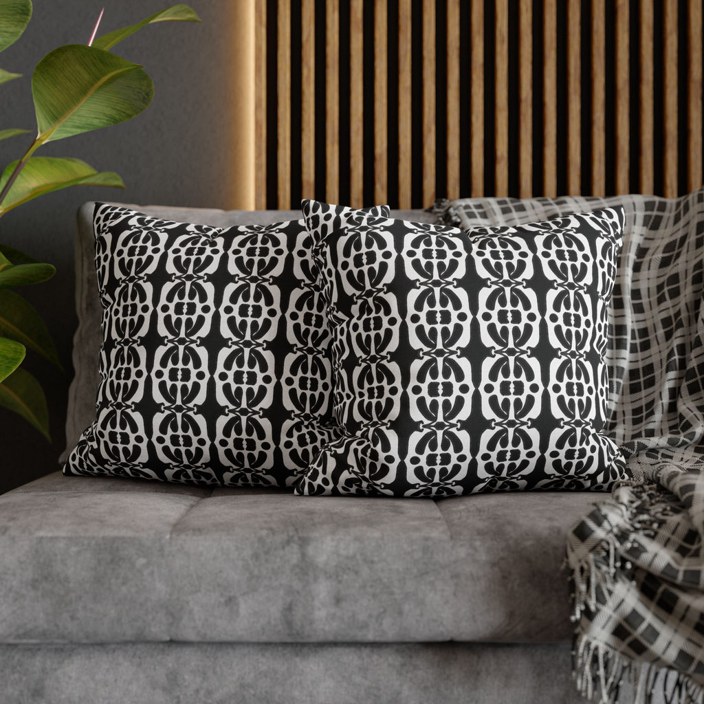 Black & White Geometric Pillowcase, Decorative throw pillow cover, Cozy home decor, Vibrant accent pillow, Modern home gift