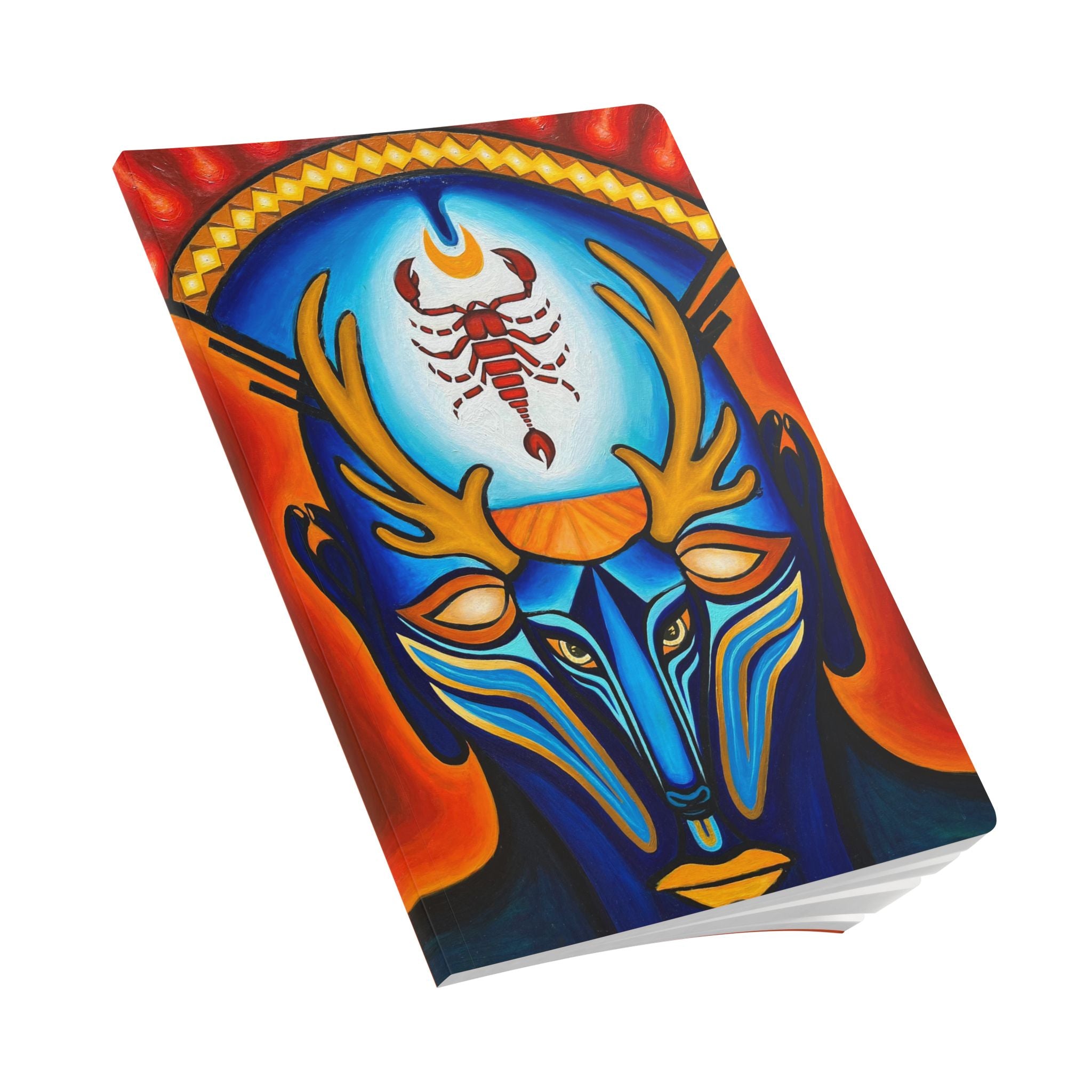Scorpion Deer Art Journal - Colorful Softcover Notebook, Inspirational Writing, Gifts for Artists, Creative Journal, Unique Stationery