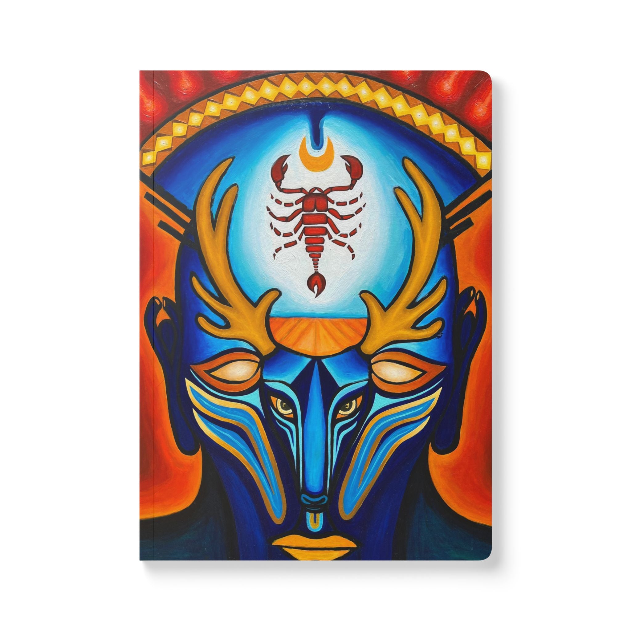 Scorpion Deer Art Journal - Colorful Softcover Notebook, Inspirational Writing, Gifts for Artists, Creative Journal, Unique Stationery