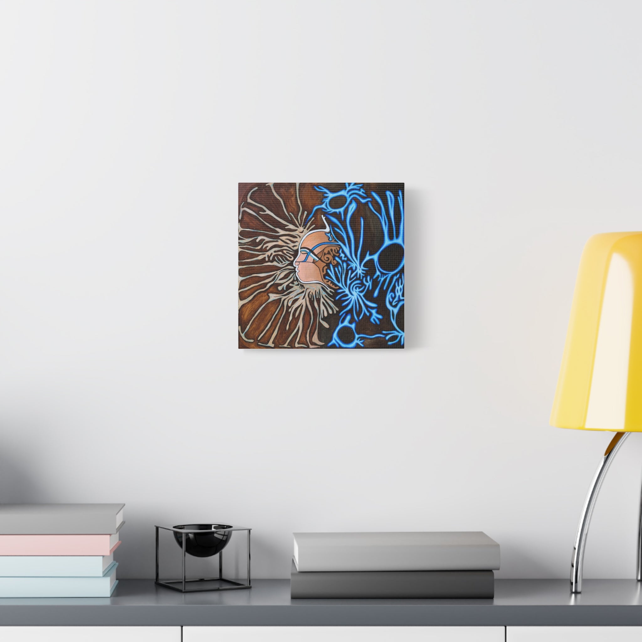 Mycelium Stretched Canvas Art Print, Bohemian Home Decor, Wall Art for Living Room, Unique Gift for Art Lovers, Colorful Abstract Decor, [...]
