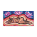 Stretched Canvas - 'Blooming Grounded' Lotus Woman Art Print
