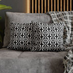 Black & White Geometric Pillowcase, Decorative throw pillow cover, Cozy home decor, Vibrant accent pillow, Modern home gift