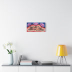 Stretched Canvas - 'Blooming Grounded' Lotus Woman Art Print
