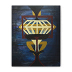 Diamond Matte Canvas Wall Art Print, Abstract Geometric Decor, Modern Home Decoration, Unique Artwork for Living Room, Gift Idea for Art Lovers